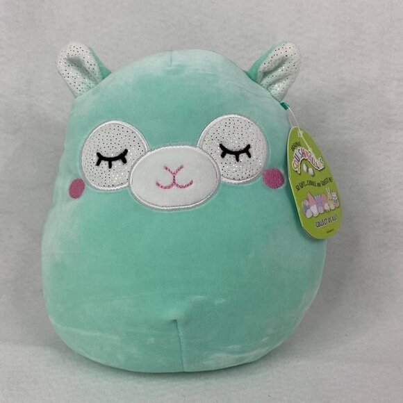 Squishmallows Other - Squishmallows Miley the Llama 8" Stuffed Plush Mint Easter Sleepy Eyes